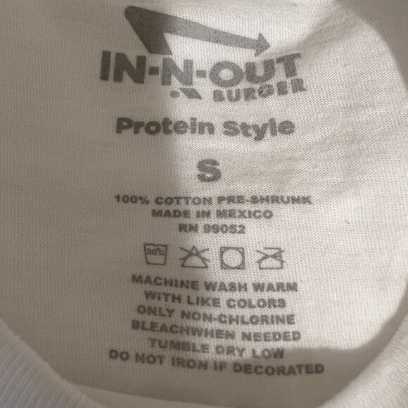 IN-N-OUT Burger Upcycled Distressed Ripped Grunge Cropped T-Shirt - Size Small - Picture 4 of 4